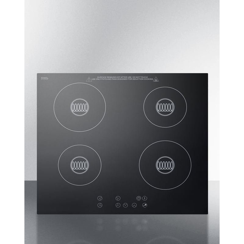 Summit SINC424220 24″ Wide 230-V 4-Burner Induction Cooktop