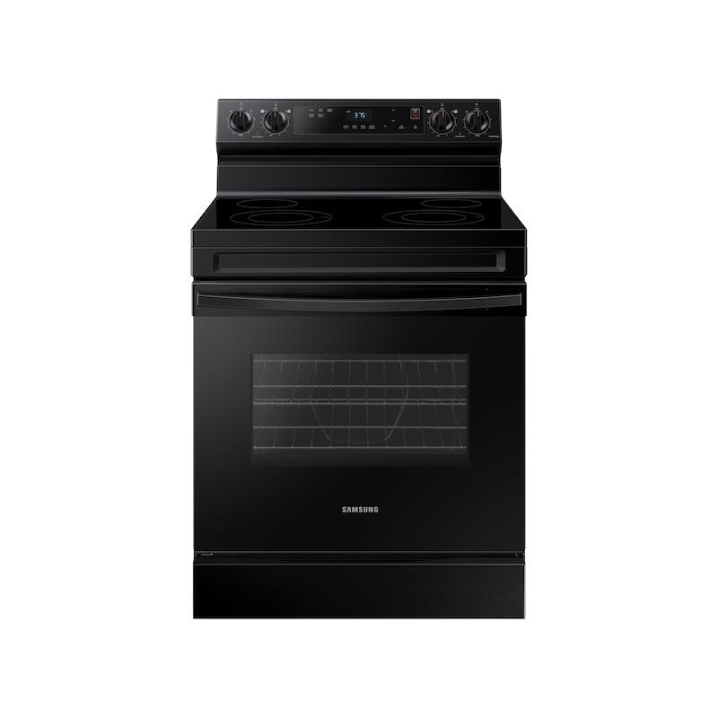 Samsung NE63A6111SB 6.3 cu. ft. Smart Freestanding Electric Range with Steam Clean in Black
