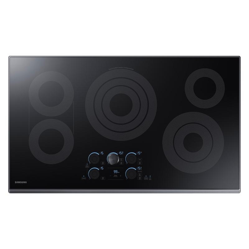 Samsung NZ36K7570RG 36″ Smart Electric Cooktop with Sync Elements in Black Stainless Steel