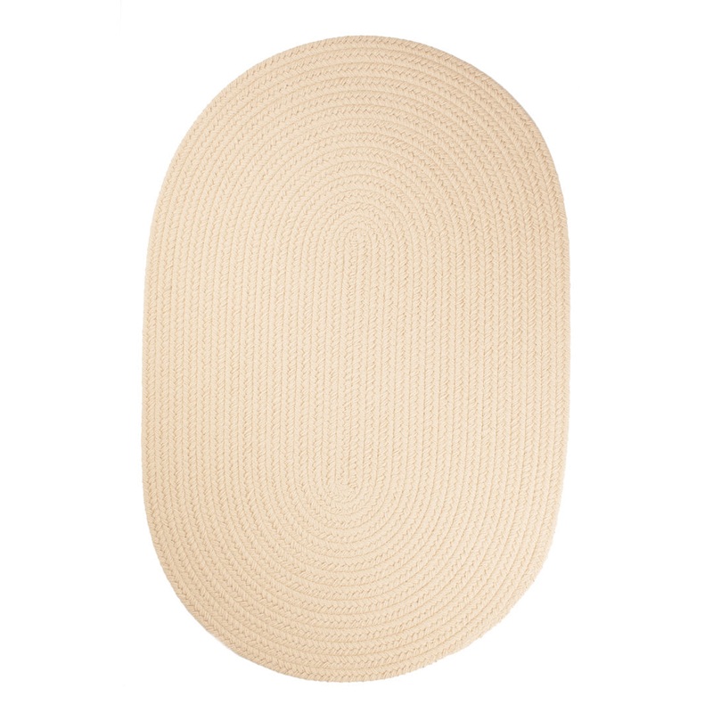 Smyth Handmade Cream Indoor/Outdoor Area Rug August Grove Rug Size: Oval 4′ x 6′