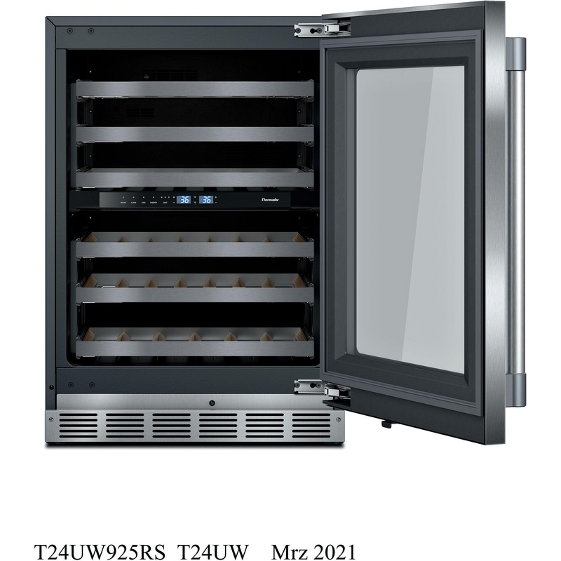 Thermador T24UW925RS Freedom Wine Cooler With Glass Door 24” Professional T24Uw925Rs