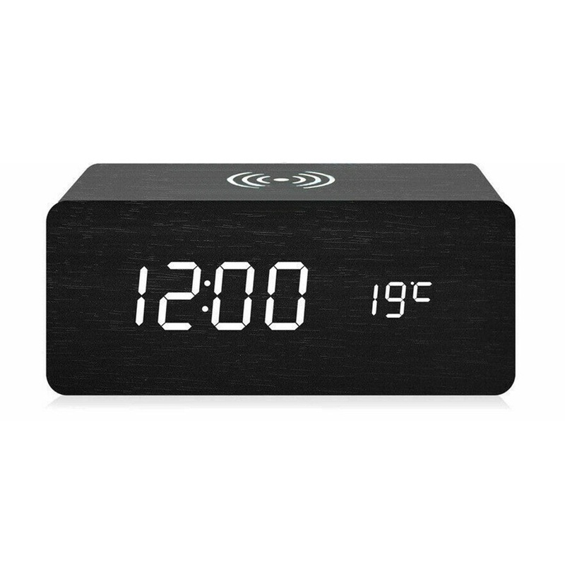 Digital Electric Alarm Tabletop Clock in Black/White Orren Ellis