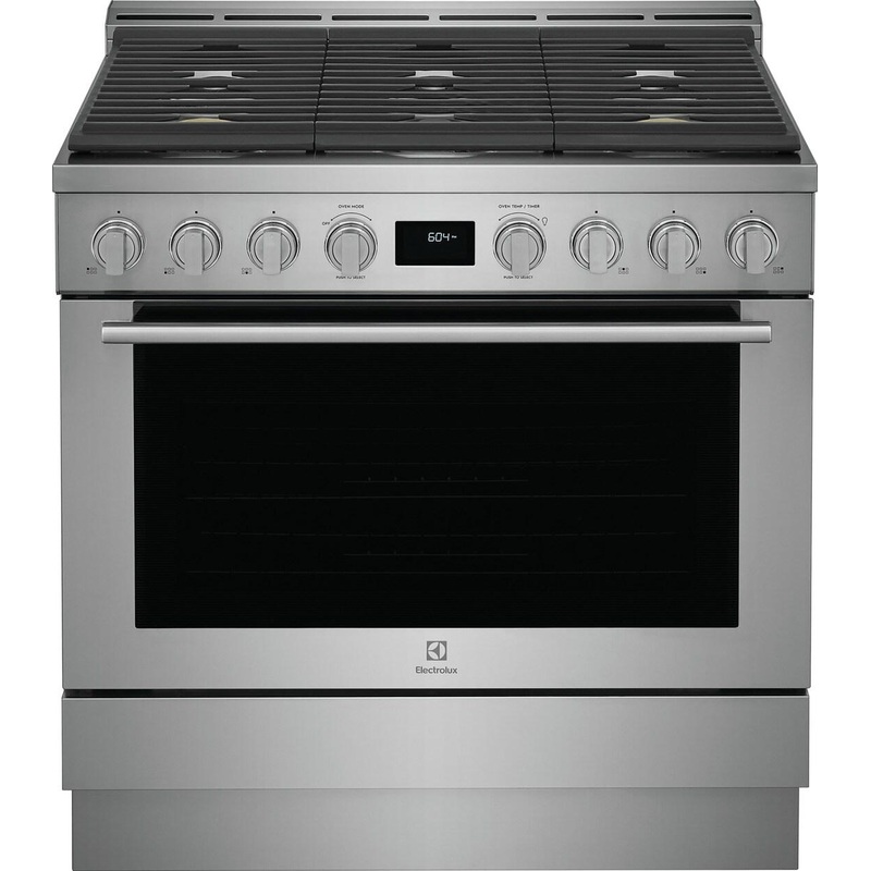 Electrolux ECFG3668AS Electrolux 36″ Front Control Freestanding Gas Range