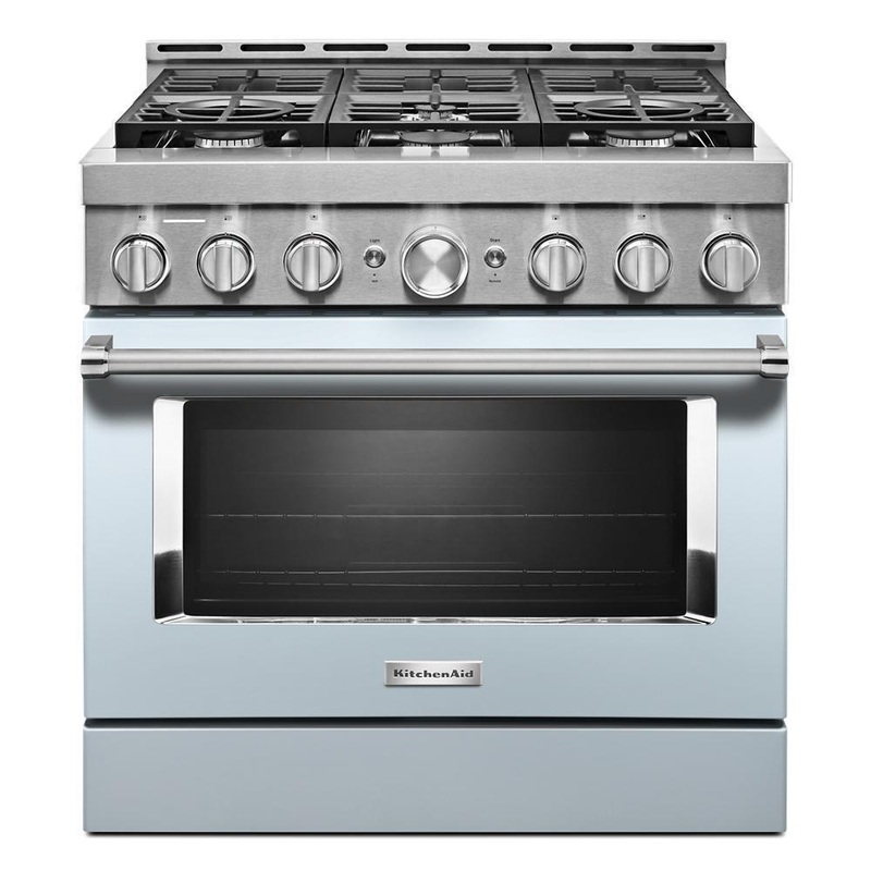 KFGC506JMB KitchenAid 36” Smart Commercial-Style Gas Range with 6 Burners