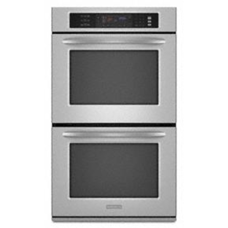Kitchenaid KEBS208SSS Double Oven 30″ Width 4.3 cu. ft. Capacity Even-Heat True Convection System in Upper and Lower Oven Architect Series II