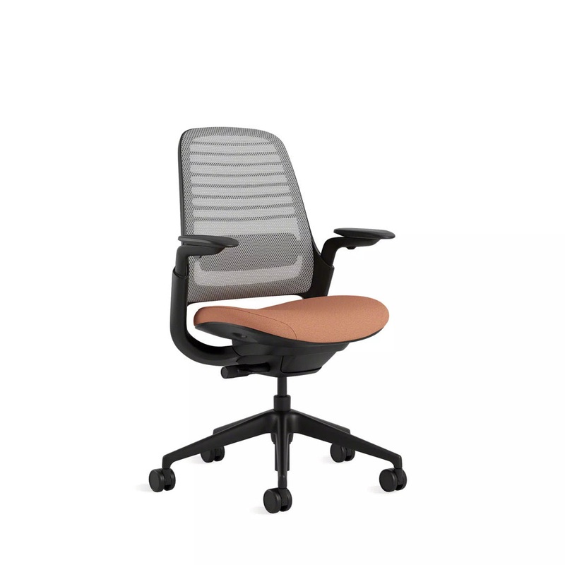 Steelcase Series 1 Task Chair Steelcase Upholstery Color: Persimmon/Nickel, Frame Color: Black Casters/Glides: Carpet