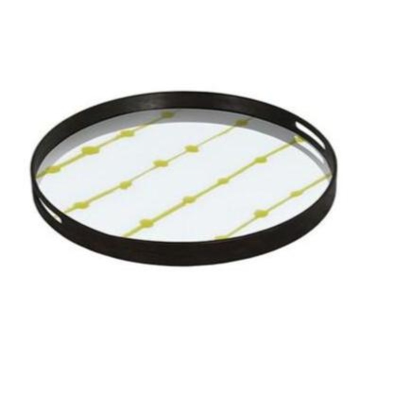 Dots Round Glass Tray