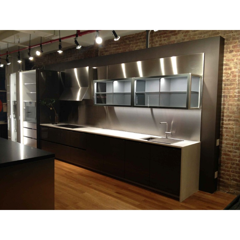 Ernestomeda Deluxe Chocolate Ganache Modern Showroom Display Kitchen