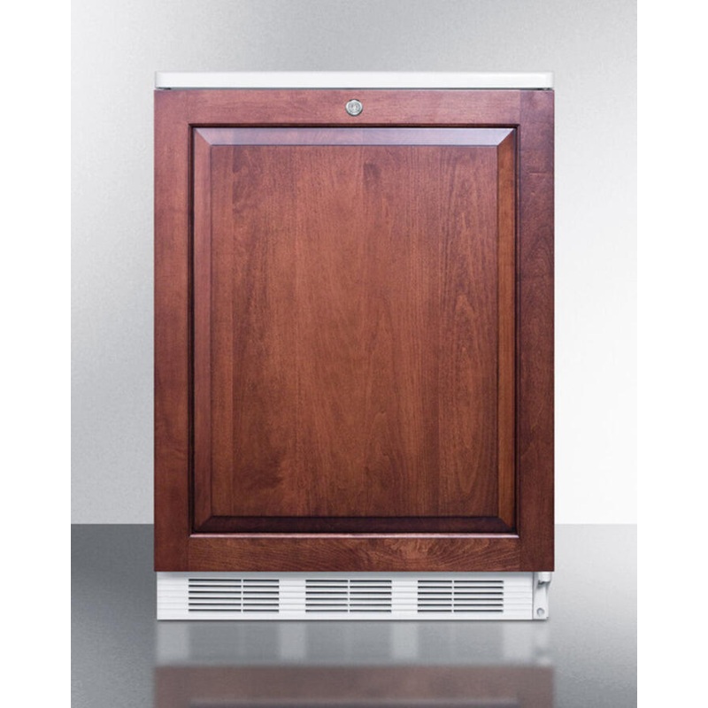 Summit CT66LBIIF Built-In Undercounter Refrigerator-Freezer For General Purpose Use, W/Dual Evaporator Cooling, Lock, Integrated Door Frame For Overlay Panels, White Cabinet