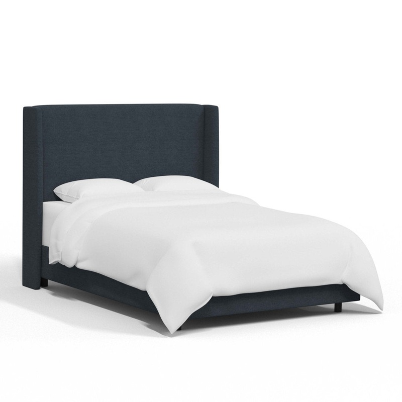 Tilly Upholstered Bed Joss & Main Color: Classic Linen Navy Size: Queen