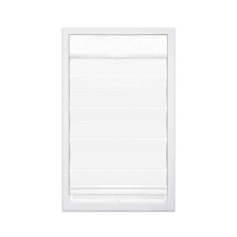 Cordless Blackout 100% Cotton Roman Shade with Cellular Shade Backing Symple Stuff Size: 55″W x 72″L Finish: White