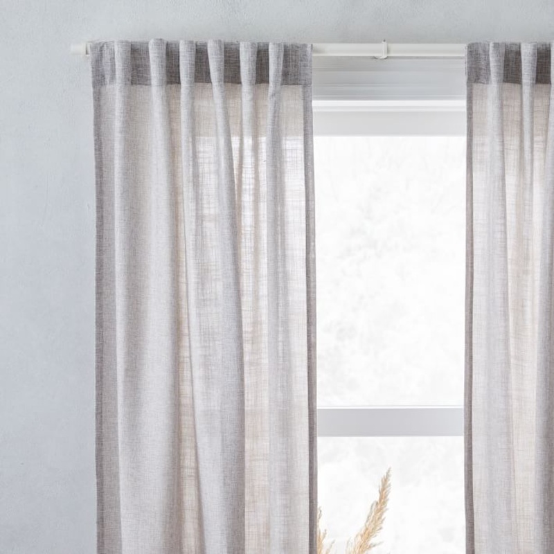 Crossweave Curtain, Stone White, 48″x96″