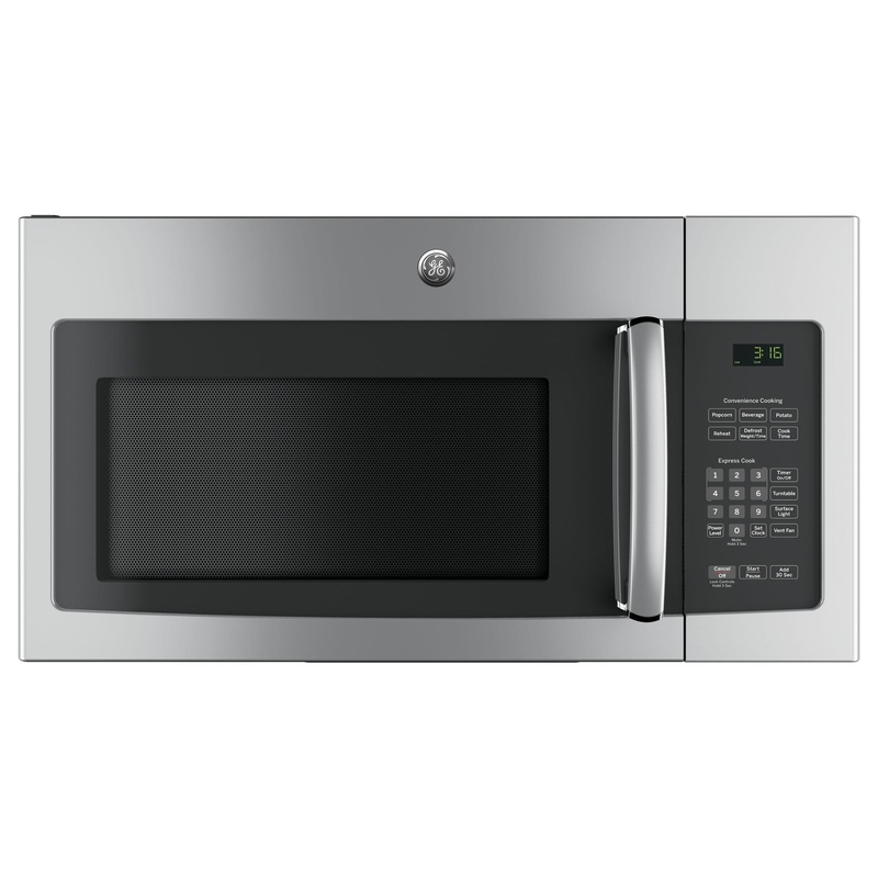 JNM3163RJSS GE 1.6 Cu. Ft. Over-the-Range Microwave Oven with Recirculating Venting