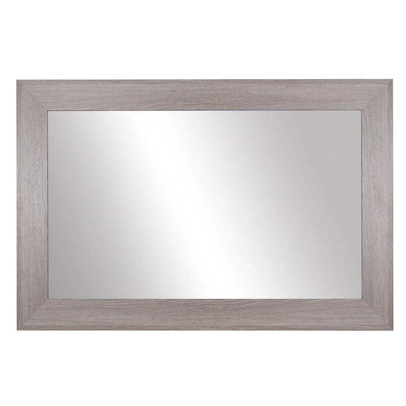 Shmuel Wood Framed with Safety Backing Ideal for Bathroom / Vanity Mirror Wade Logan Size: 30″ x 54″ Finish: Driftwood Textured