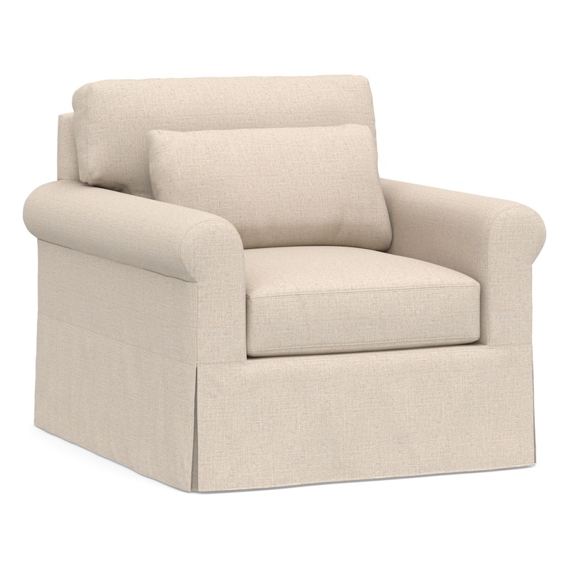 York Roll Arm Deep Seat Slipcovered Chair