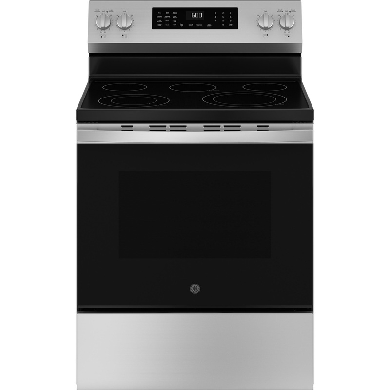 GRF600AVSS GE ENERGY STAR 30″ Free-Standing Electric Convection Range with No Preheat Air Fry and EasyWash Oven Tray