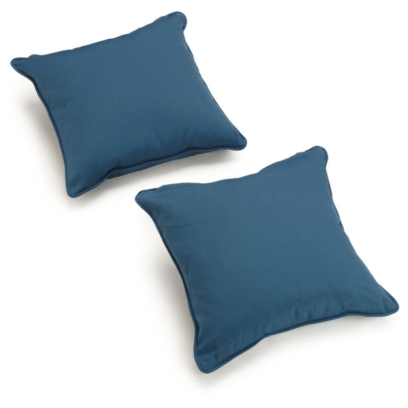 Square Pillow Cover & Insert (Set of 2) Blazing Needles Color: Indigo
