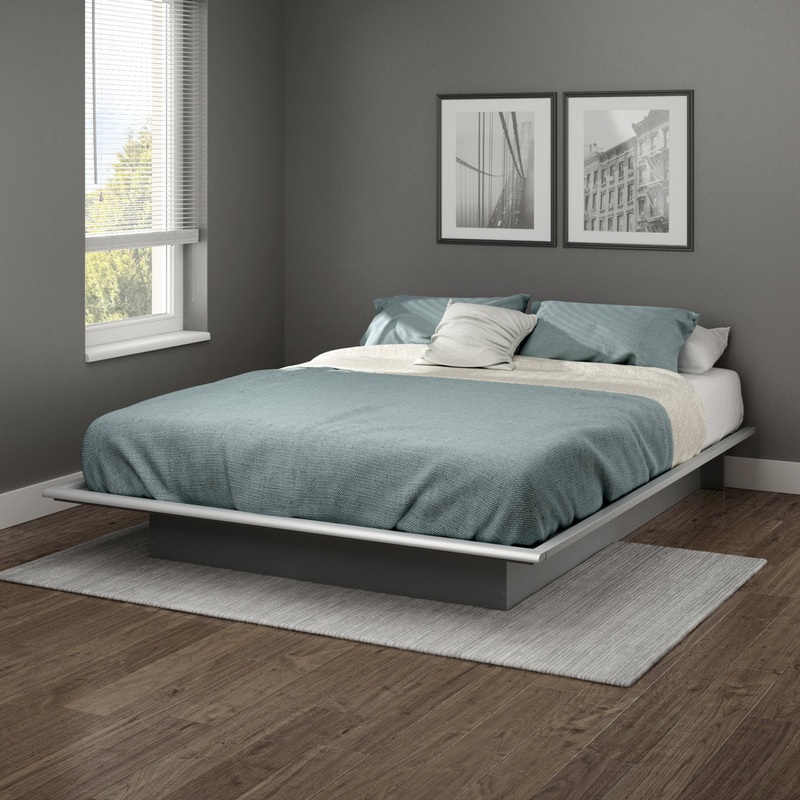 Step One Platform Bed South Shore Color: Soft Gray Size: Full