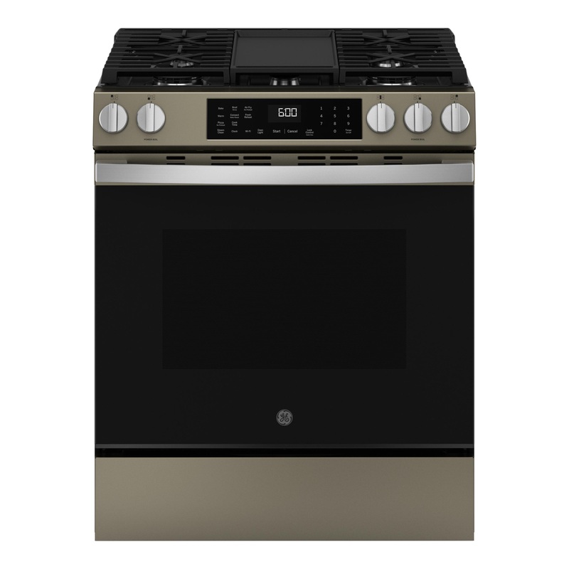 Ge Appliances GGS600AVES Ge 30″ Slide-In Front-Control Convection Gas Range With No Preheat Air Fry And Easywash Oven Tray