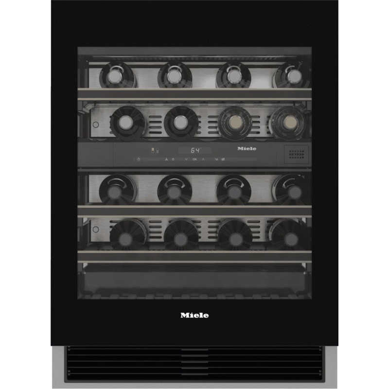 Miele KWT6322UG OBSIDIAN BLACK GLASS Kwt 6322 Ug – Built-Under Wine Storage Unit With Flexiframe And Push2Open For Greater Versatility And Top-Quality Design.