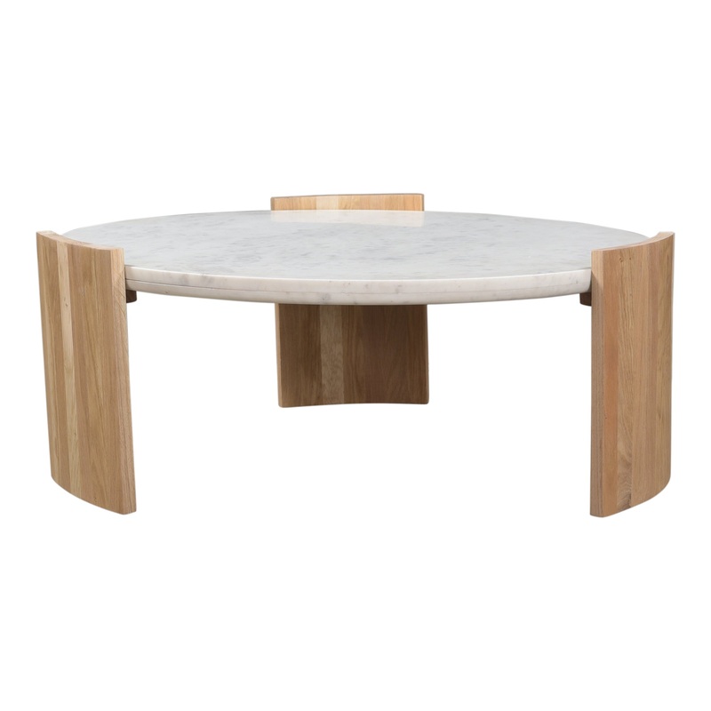 Moonscape Oak & Marble Accent Table