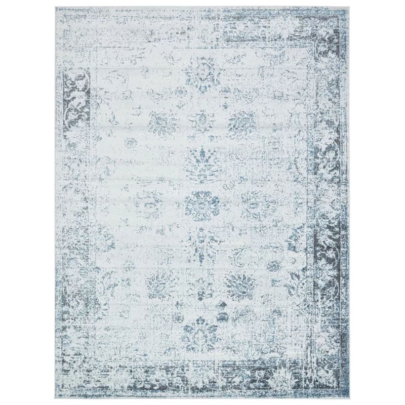 Brandt Oriental Light Blue/Gray/Ivory Area Rug-9’x12′