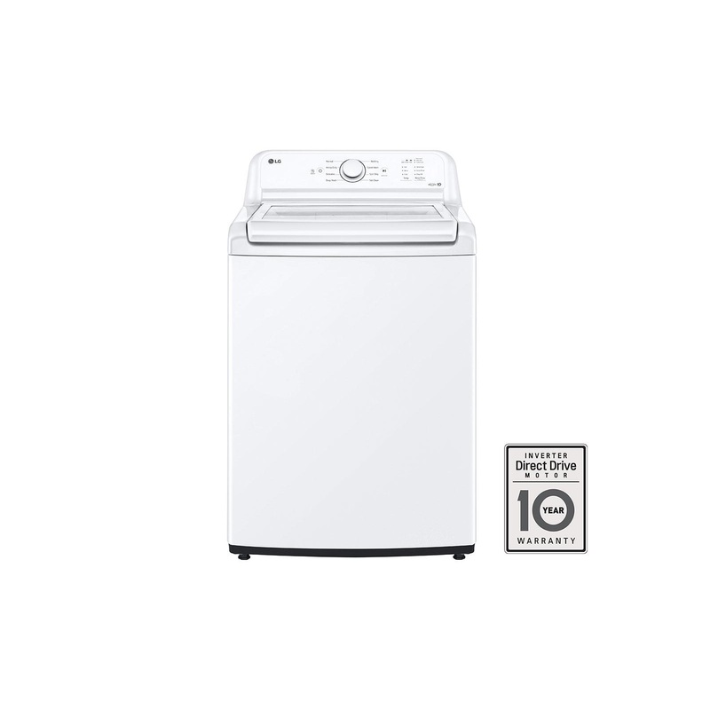 Lg WT6105CW 4.1 Cu. Ft. Capacity Top Load Washer With Agitator And Slamproof Glass Lid