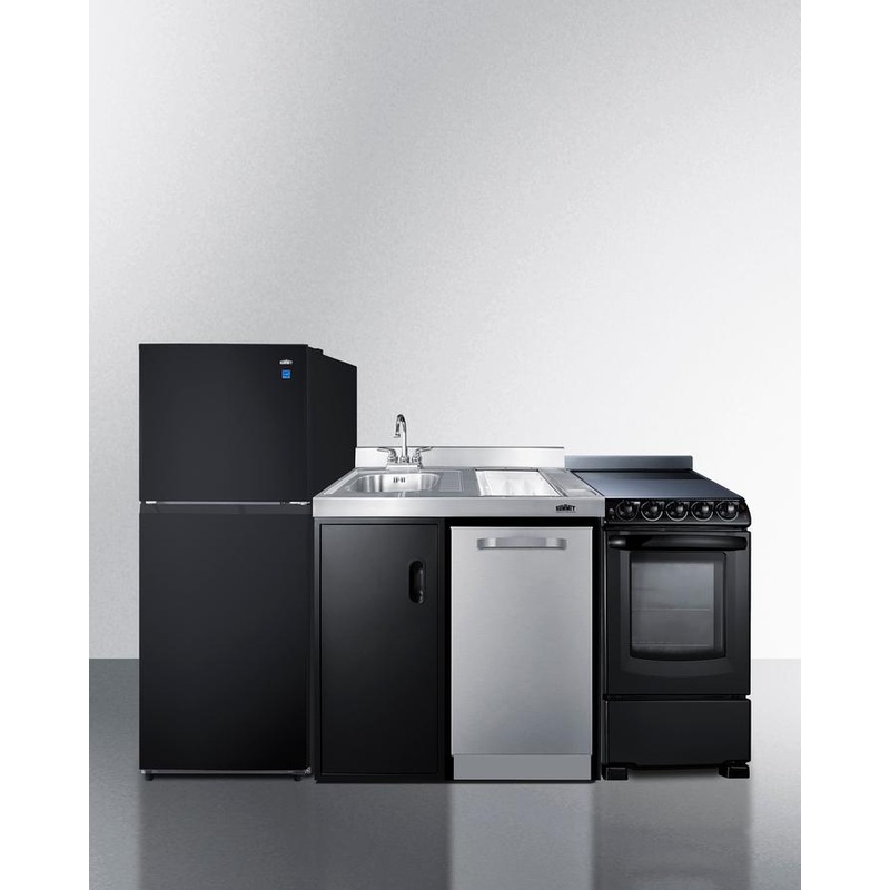 Summit ACK80HT 80″ Wide All-in-one Kitchenette With Range and Dishwasher