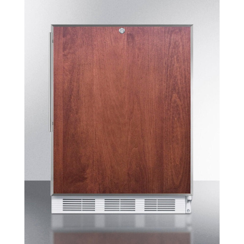 Summit CT66LBIFRADA Built-In Undercounter Ada Compliant Refrigerator-Freezer For General Purpose Use, W/Dual Evaporator Cooling, Lock, Ss Frame For Slide-In Panels, White Cabinet