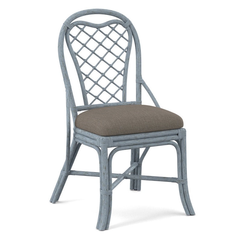 Trellis Back Side Dining Chair Braxton Culler Frame Color: Sea Glass, Upholstery Color: Stone Crypton Performance; 0884-83