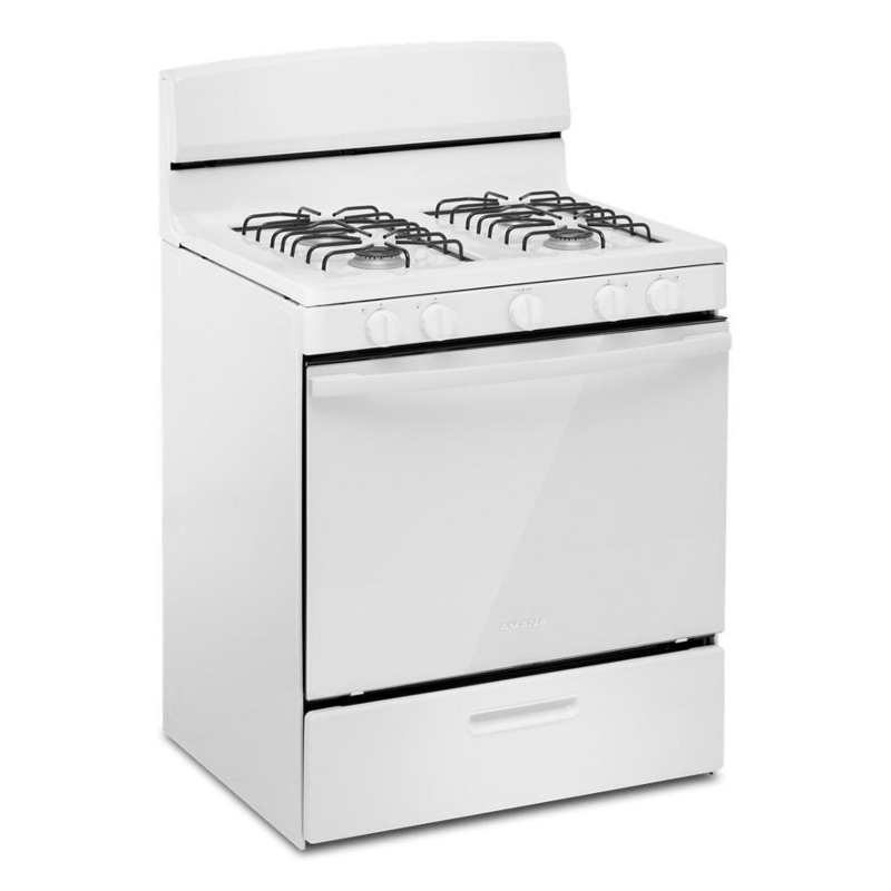 AGR4203MNW Amana 30-inch Gas Range with Easy-Clean Glass Door