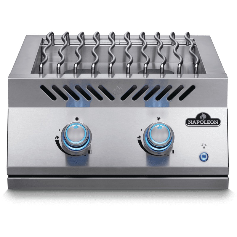 Napoleon Bbq BIB18RTNSS Built-In 700 Series Dual Range Top Burner With Stainless Steel Cover , Stainless Steel , Natural Gas