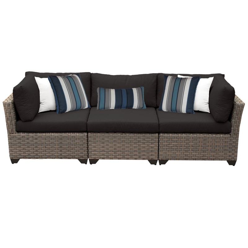 Anupras Outdoor Sofa with Cushions Lark Manor Color: Black Performance