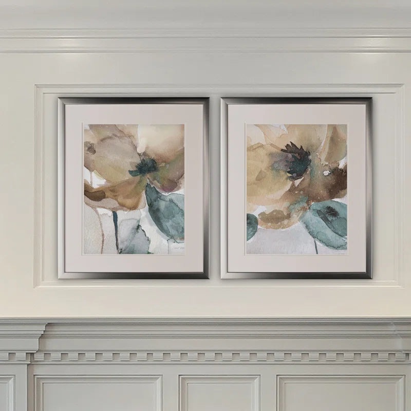 Areesa Watercolor Poppy 2 Pieces