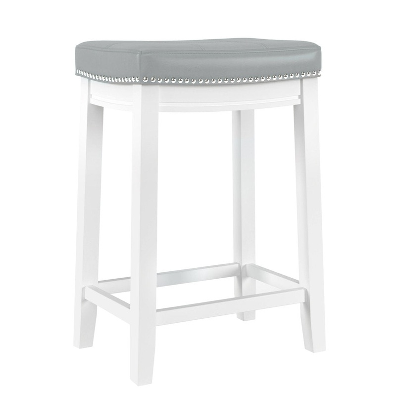 Arlyce Counter & Bar Solid Wood Backless Stool with Upholstered Seat Lark Manor Seat Height: Counter Stool (26.5″ Seat Height)