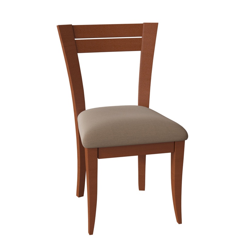 Claverley Ladder Back Side Chair Red Barrel Studio Frame Color: Chestnut, Upholstery Color: Galaxy