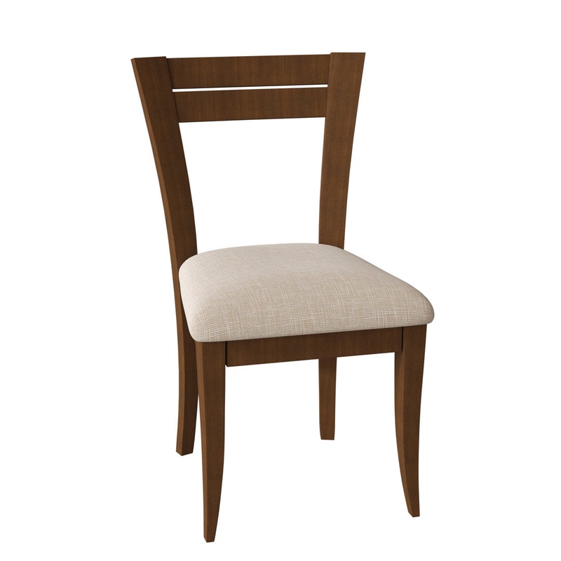 Claverley Ladder Back Side Chair Red Barrel Studio Upholstery Color: Charcoal, Frame Color: Aurora