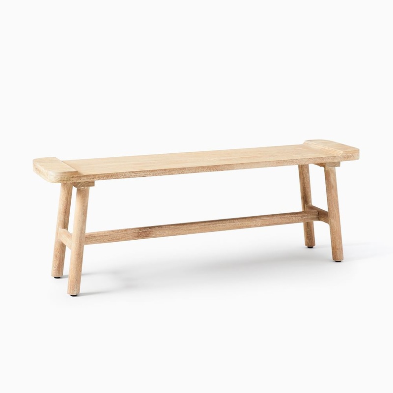 We Miller Collection Whitewash Bench