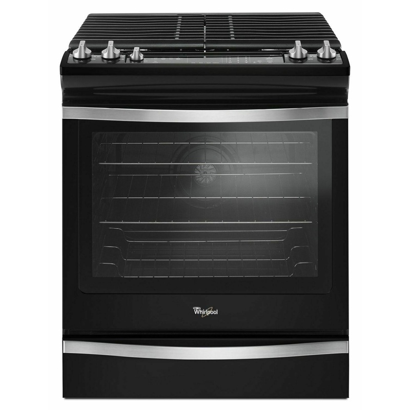Whirlpool WEG745H0FE 5.8 Cu. Ft. Slide-In Gas Range with EZ-2-Lift Hinged Grates – Black Ice
