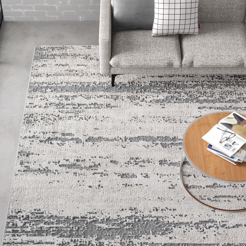 Bridgeton Abstract Gray/Khaki Area Rug Greyleigh Rug Size: Rectangle 9’3″ x 12’3″