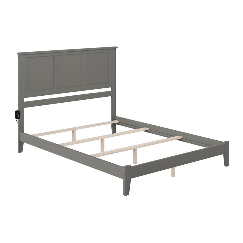 Troutville Solid Wood Low Profile Standard Bed Three Posts Color: Gray Size: Queen