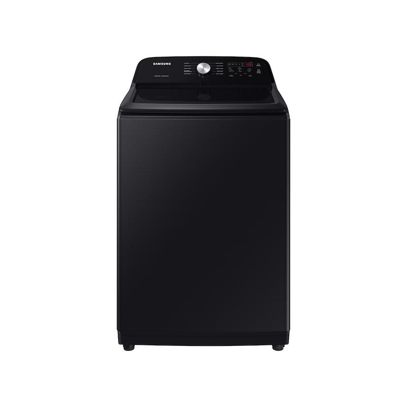 5.0 cu. ft. Large Capacity Top Load Washer with Deep Fill and EZ Access Tub in Brushed Black