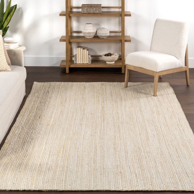 Cruise Handmade Braided Jute Area Rug in Off White Highland Dunes Rug Size: Rectangle 6′ x 9′