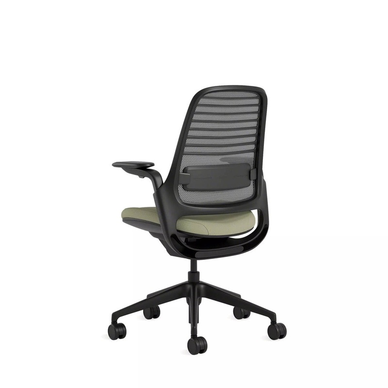 Steelcase Series 1 Task Chair Steelcase Upholstery Color: Olivine/Nickel, Frame Color: Black Casters/Glides: Carpet