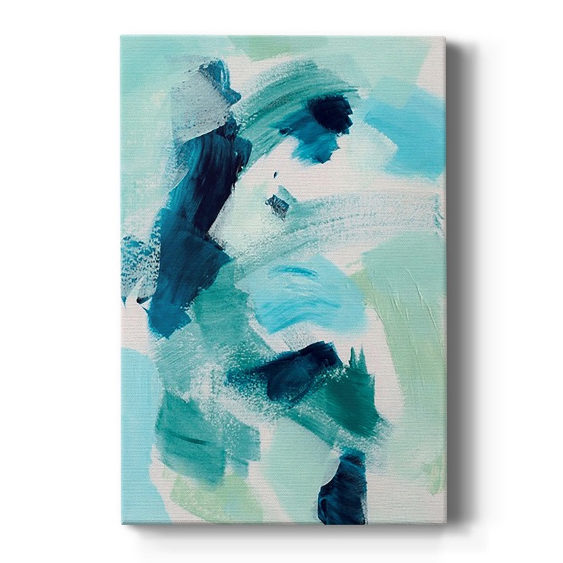 Teal Composition I – Wrapped Canvas Print Wade Logan Size: 12″ H x 8″ W x 1.5″ D