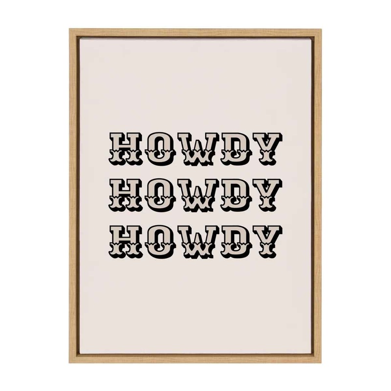 Western Cowboy Framed Canvas Wall Art