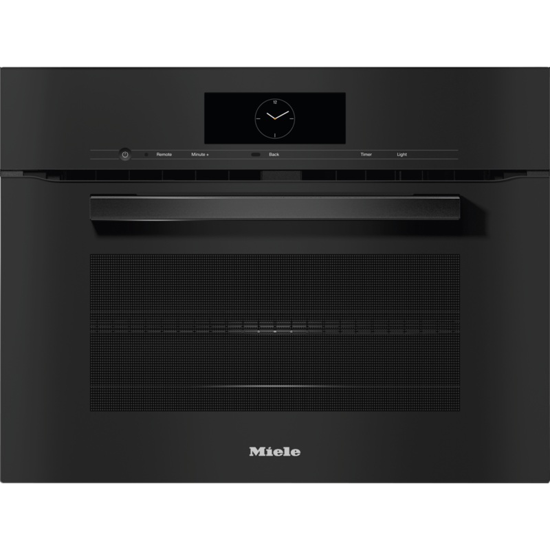 Miele H7840BMOB H 7840 Bm Am Obsidian Black – 24″ Compact Speed Oven In A Perfectly Combinable Design With Automatic Programs And Roast Probe.