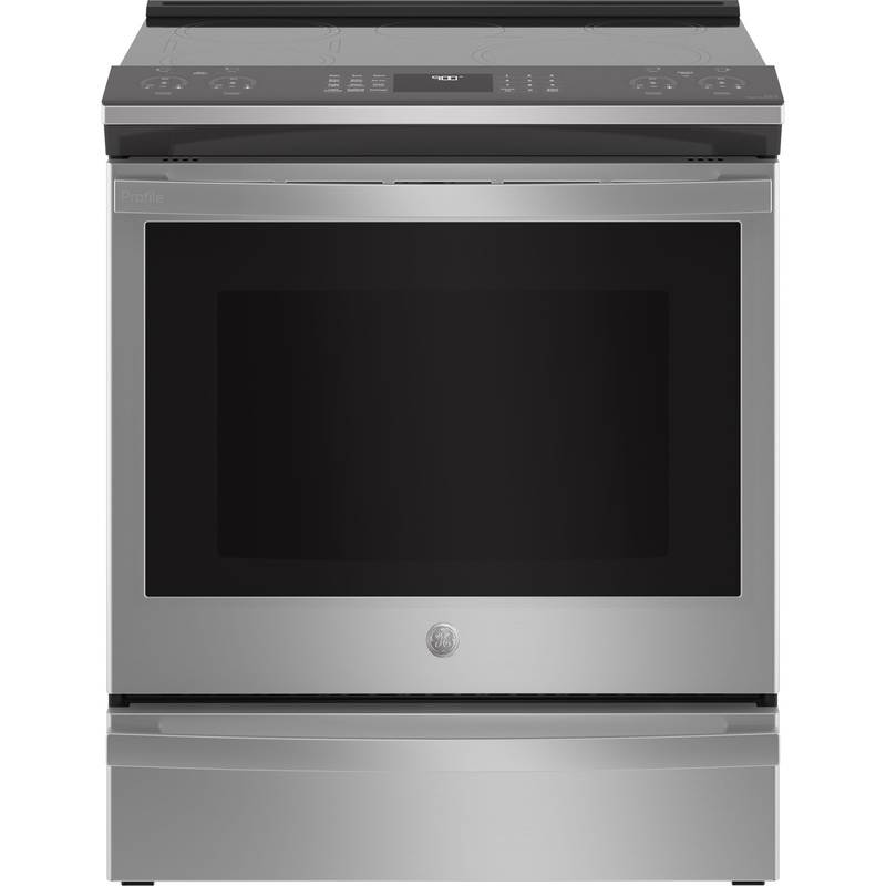PHS93EYPFS GE Profile ENERGY STAR 30″ Smart Slide-In Fingerprint Resistant Front-Control Induction and Convection Range with No Preheat Air Fry