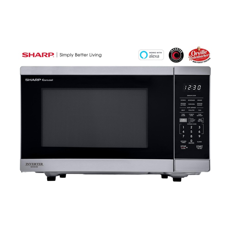Sharp SMC1469KS Sharp 1.4 Cu. Ft. 1100W Smart Stainless Steel Microwave Oven With Inverter Technology