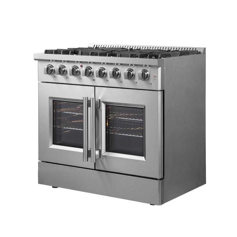 Forno FFSGS635636 Forno Galiano 36″ Freestanding French Door Dual Fuel Range
